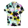 T-shirts för män löpande män Normal passform Kortärmad Casual Hawaiians skjorta för anpassat arbete X Large