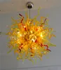 Morden Dining Room Decoration Luxury Yellow Red Chandelier Light Artistic Ceiling Urban Design for Home