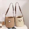 NOVAS Bolsas femininas de palha Bolsas de compras de tricô Bolsas de compras de alta capacidade Bolsas estilo praia boêmia Bolsas casuais Bolsas de ombro transversal