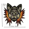 1 piece patches embroidered zakka tiger iron sew-on zakka appliques animal head accessories for sewing quilting diy beautiful292y