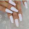 False Nails Arrival Designs White Artificial Nail Tapered Abs Salon Soild Matte Manicure Accessories 24