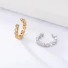 Backs Earrings 2023 Simple Fancy Cuff Earring Fashion Design Style Luxury Zircon 14k Gold Plated