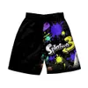 Мужские купальники Творческие Splatoon 3 Merch Short Women Men Men Elastic Thist Streetwear Шорты Kawaii Boy Girls Beach Shorts Новая игра Splatoon3 брюки J230707