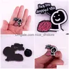 Épingles Broches Laissé Cette Broche Films Mignons Jeux Épingles En Émail Dur Recueillir Dessin Animé Sac À Dos Chapeau Sac Col Revers Badges Drop Deli Dhptq