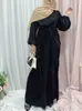 Ethnische Kleidung, 2-teiliges Abaya-Kleid für Damen, islamische lange Kleider mit Wickelrock, Dubai, türkische Bescheidenheit, passendes Outfit, muslimisches Set, Ramadan Eid 230707