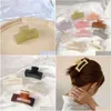 Hair Clips Barrettes Korean Solid Claws Elegant Clear Acrylic Hairpins Barrette Headwear For Women Girls Accessories Gifts Drop De Dhylq