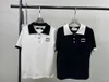 Cotone Bianco e nero Fragranza bicolore 2023SS Moda primavera/estate Collo a polo Casual Versatile Manica corta