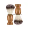 Other Home Garden Men Barbear Barba Brush Badger Hair Shave Handle De Madeira Appliance Facial Cleaning Appliance Pro Salon Tool Safety Razor Br Dhi2U