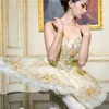 ステージウェア ファッション プロフェッショナル 高品質 女性 大人 パフォーマンス ゴールド チュチュ デ ダンス クラシック
