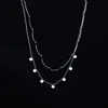 Anhänger-Halsketten, Charm-Anhänger aus echtem 925er-Sterlingsilber, doppellagig, 5 mm, Paar Perlen-Halskette, geeignet für Damen-Hochzeit, exquisiter Schmuck 230706