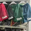 Męskie szorty haftowe rhude plażowe szorty mężczyźni kobiety streetwear wina czerwona zielona czarna niebieska bryczesy wewnątrz siatki t230707