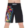 Men's Shorts SOTF Color Tiger Print Breathable Fitness Ferocious mma shorts Fighting Tiger muay thai boxing shorts kickboxing sanda short mma 230707