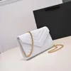 Designer Shoulder Crossbody Woc Women Bags Genuine Leather Envelope Cassandre Matelasse Fashion Luxury Handbag Black Khaki Bag