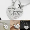 Pendant Necklaces Selling Mother Daughter Necklace Pair 2 Split Heart Shaped Set Mother's Day Gift Jewelry Accessories