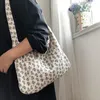 Abendtaschen Vintage Damen Tote Schulter Wollstoff Damen Eco Tuch Shopper Tasche Weibliche Lila Blume Geldbörse Handtaschen Unterarm