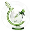 7,5 Zoll Shisha DAB Rig Shisha Tellurion Bong leuchtendes Design Glaspfeifen Recycler Rauchzubehör für Tabakbong Wasserpfeife 14,4 mm Gelenkgröße