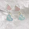 Charm designer New Miao Family Love Dropping Ear Buckle Letter miu Peach Heart Style Brincos Dupla Face Wearable Sweet and Fresh DWYP