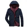 Men's Jackets Double Side Jacket Spring Autumn Men Casual Hooded Windbreaker OUTWEAR Coat Male Clothes