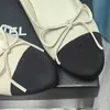 Yeni Bowtie Denim Bale Ayakkabı Deri Deri Toe Toe Cap Topuklu Daireler Grils için Kadınlar Lüks Tasarımcıları En Kalite Giydir Elbise Ayakkabı Fabrika Ayakkabı Boyutu 35-43