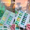 Nail Gel Green Collection Neon Reflective Glitter Gel Color Laser Gel Nail Polish Semi Permanent Nail Art Glitter Gel Polish 15 Colors 230706