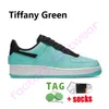 2023 Designer Low Cut 1 Heren Loopschoenen Mode Skateboard AF 1 One University Blue Silk Game Royal Sail Ambush Pine Green Tiffany Dames Sneakers Platform Trainers