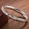 Браслет браслет из ретро -сердечный браслет из писания солидные открытые тайские серебряные изделия