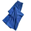 Women's Pants 2023 Women High Stretch Waist Wide Leg Summer Drawstring Loose Long Rib Knitted Trousers