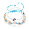 Bracelets de cheville étoile de mer pendentif 2023 pour femmes perles de pierre coquille cheville bohème Bracelets sur jambe BOHO océan bijoux goutte