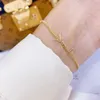 designer Luxe armbanden Originele Alfabet armband voor vrouwen meisjes letterarmband trendy 18k goud zilver Filet chain sieraden elegant temperament party gifes