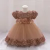 女の子のドレス幼児女の子1歳の誕生日服リボンかわいいベビー洗礼ガウンキッズウェディングパーティーエレガントプリンセスvestidosクリスマスコスチューム230706