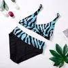 Costumi da bagno da donna Large 2023 Color Stripe Sexy Bikini Split Print Costume da bagno Costumi da bagno Tankinis Set