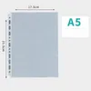 Suministros de archivo 25PcsSet A5 Binder Sleeves Portaarchivos transparente Notebook 6 agujeros Hojas sueltas DIY Bolsa de documentos Protector Recarga Interior Pocard 230706