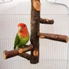 Tessuto Pet Pappagallo Uccello In Piedi Bastone Palo Di Legno Uccello Atiel Parrocchetto Posatoi Morso Artiglio Rettifica Giocattolo Gabbia Per Uccelli Accessori