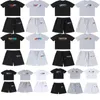 Mens Trapstar t Shirt embroidery Short Sleeve Outfit Chenille Tracksuit Black Cotton London Streetwear S-2XL