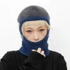 Mode Gesichtsmasken Hals Gaiter Y2K Ski Maske gestrickte Gesichtsabdeckung Winter Balaclava weibliche Wintermütze Lätzchen ein Dual-Use warme gestrickte koreanische Wollgorras 230706