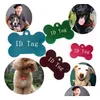 Étiquette de chien carte d'identité 100 Pcs/Lot étiquette de couleurs mélangées Double côtés en forme d'os étiquettes d'identification personnalisées chat personnalisé nom d'animal de compagnie numéro de téléphone Drop De Dhqij