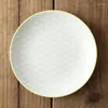Assiettes Nordic Creative Modern Minimalist Underglaze Céramique Vaisselle Ménage 8 pouces Western-style Et Snack Plat Plate