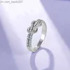 Trouwringen Trouwringen Trend Steen Strik Ring Voor Vrouwen Solid Sterling Zilver 925 Delicate Sieraden Gift Art Deco Hoge Kwaliteit Verkoop Z230711