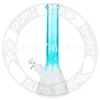 Pipes en verre de 14 pouces Dab rig Pipe à eau de fumée Narguilé Gradient becher Base de 7 mm d'épaisseur cool bongs Plates-formes pétrolières recycleur bong Bol de 14,4 mm