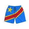 Costumi da bagno da uomo Estate Repubblica democratica del Congo da uomo Bandiera Pantaloni da spiaggia Pantaloncini da surf M2XL Costumi da bagno in poliestere Corsa J230707