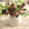 Fleurs décoratives 1 pièces baies artificielles haricot vert mousse petit Floral faux fruits plantes branche décoration de la maison accessoires