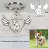 Porte-clés Noël personnalisé chat et chien sculpté Po porte-clés photo à la main porte-clés anniversaire mémoire bijoux en argent sterling 925 230706