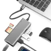 Aluminium USB C Hub USB Type C Hub Adapter Dongle Compatibel Voor MacBook Pro 2016 2017 Thunderbolt 3 USBC Data