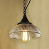 Hanglampen IWHD Glazen Hanglamp Led-verlichting Stijl Loft Industriële Verlichtingsarmaturen Ijzer Vintage Retro Hanglamp Iluminacion