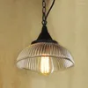 Pendelleuchten IWHD Glas Hanglamp LED-Leuchten Stil Loft Industriebeleuchtungskörper Eisen Vintage Retro Hängelampe Iluminacion