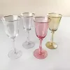300ml Colored wine glass goblet red wine glass Champagne Saucer cocktail Swing Cup for wedding party KTV Bar creative