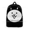 Torby The Battle Cats 3d Print Plecaks for Girls Boys Kids Cartoon Anime Bookbags Teeniagers Bagpacks Studenci School Bagi Mochila