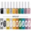 Nail Gel 10 8 6 Pcs Art Stamping Polish Set pour Timbre Plaque Peinture Vernis Ongles Noir Blanc Vert Rouge Manucure Laque 230706