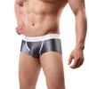 Slip Sexy Mince Hommes Sous-Vêtements Nylon Slip Respirant Taille Basse Personnalité Solide Couleur Hommes Poche Boxers