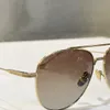 Vintage Gold Metal Pilot Sunglasses Brown Gradient Lens Men Summer Sunnies gafas de sol Sonnenbrille UV400 Eye Wear with Box